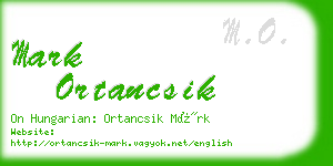 mark ortancsik business card